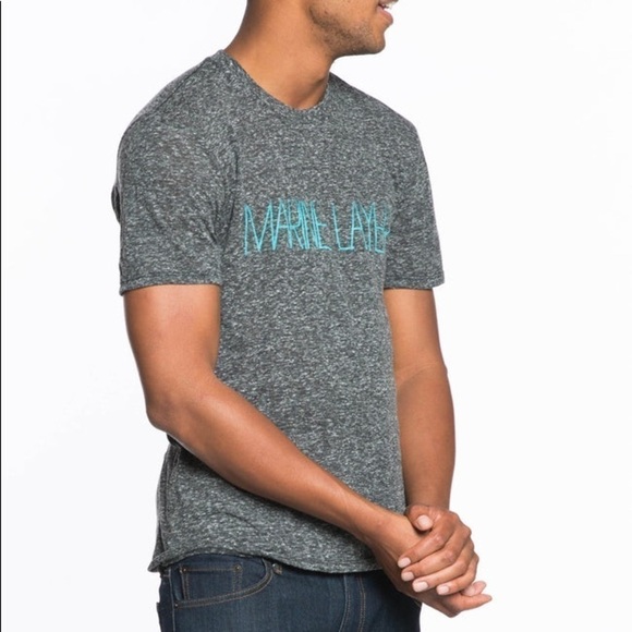 Marine Layer foggy letters graphic tee in charcoal - Picture 6 of 9